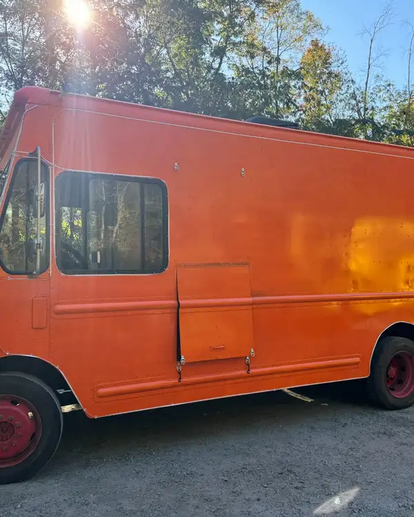 Taco Truck — the orange truck before the conversion