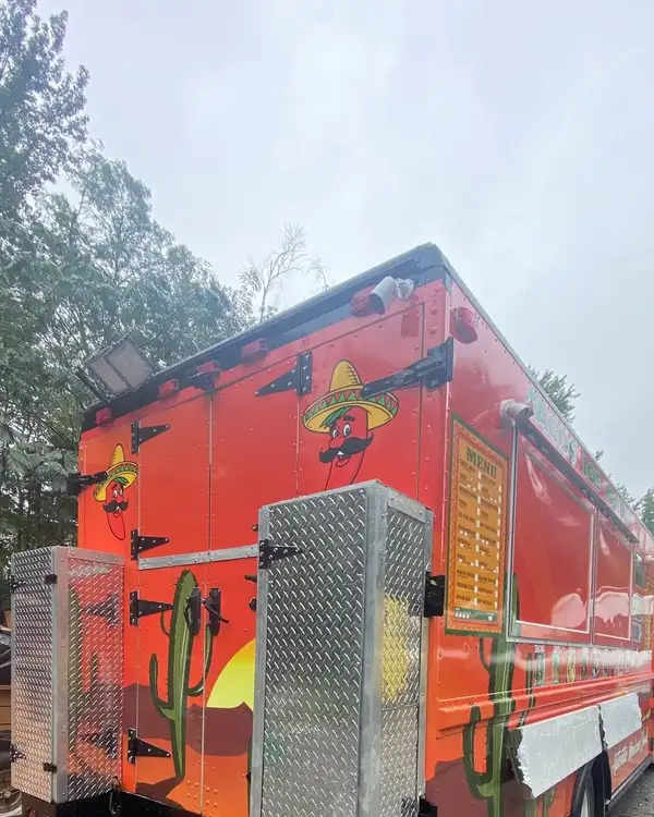 Tacos Los Primos — rear three-quarter view of the wrap