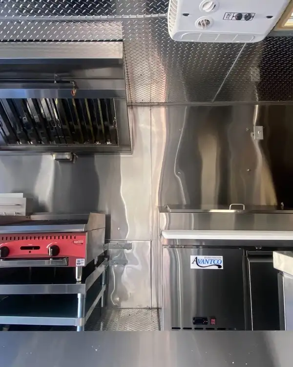 Pizza Truck — wide view of the cook line and pizza oven