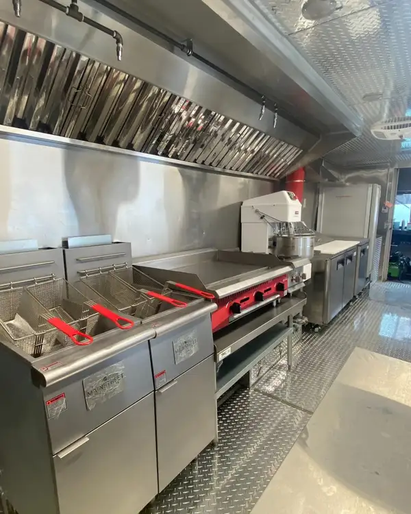 Double Kitchen — fryers and griddle under the hood