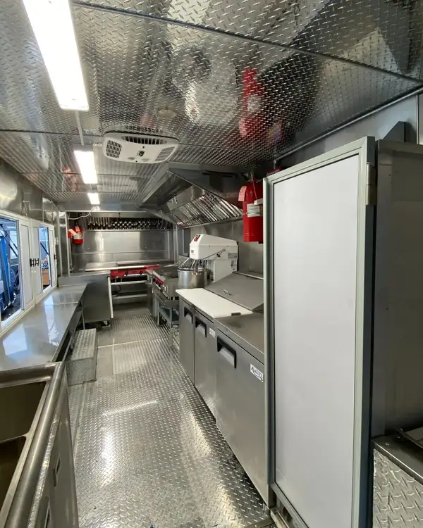 Double Kitchen — galley with reach-in refrigerator