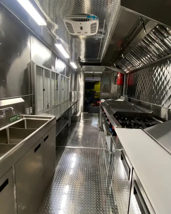 Mexican Food Truck — sinks and the full cook line