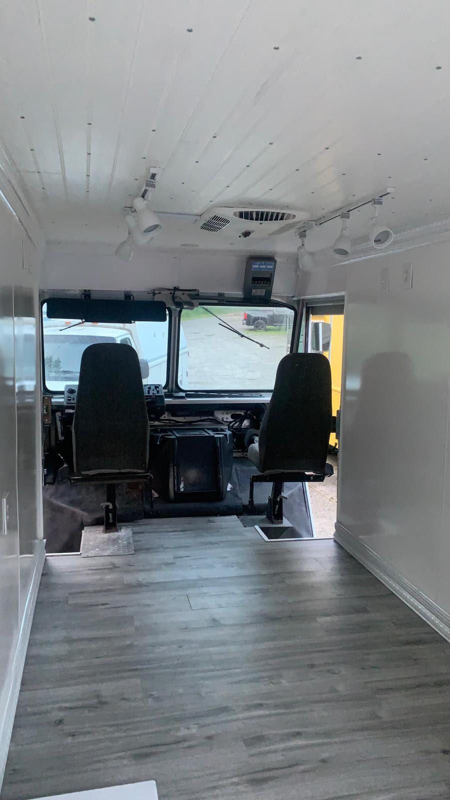 Mobile Boutique interior looking toward the cab
